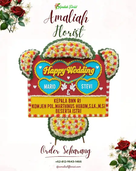 Papan Bunga Pernikahan Brambang